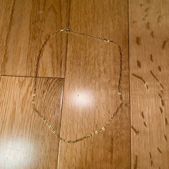 Argento Vivo Gold Thin Paperclip Chain Necklace NWB - Picture 7 of 9